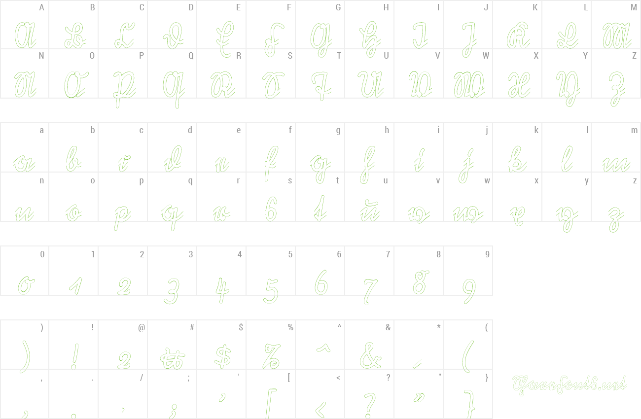 Font Rastenburg Schraeg U1SY preview